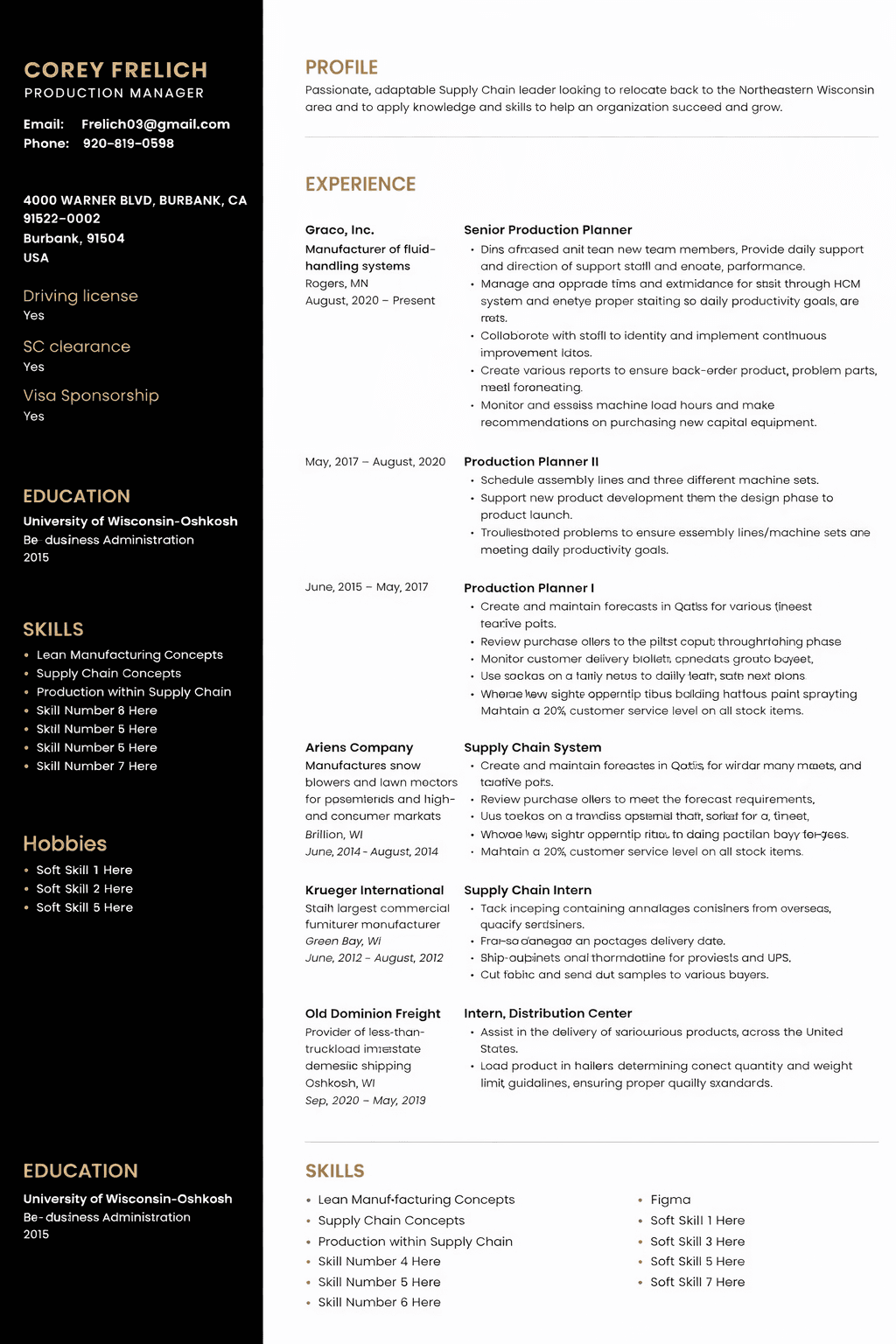 Minimal resume template