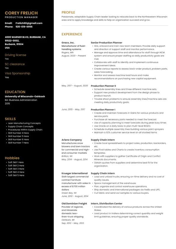 Creative resume template