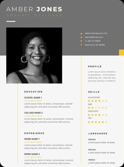 Amber Jones Resume Template